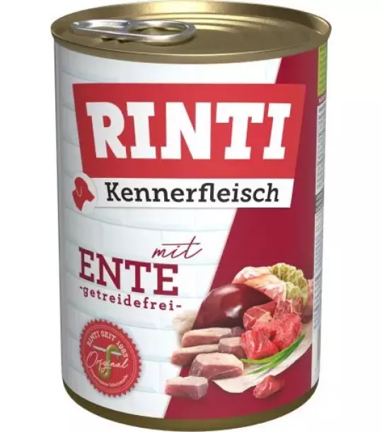 24x 400 gr Rinti Dose Kennerfleisch Ente
