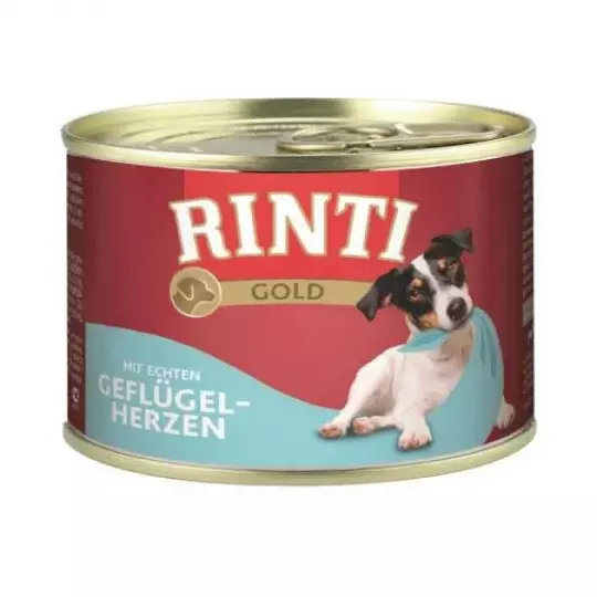 12x 185 gr Rinti Dose Gold mit Geflügelherzen