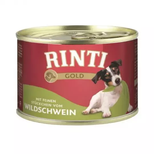 12x 185 gr Rinti Dose Gold mit Wildschwein