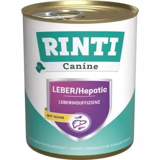 12x 400 gr Rinti Dose Canine Leber mit Huhn