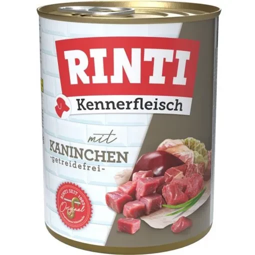12x 400 gr Rinti Dose Kennerfleisch Kaninchen 12x 400 gr Rinti Dose Kennerfleisch Kaninchen