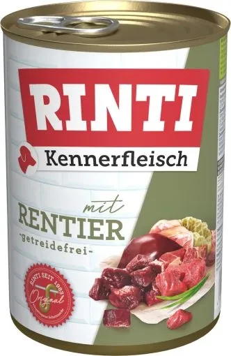 12x 400 gr Rinti Dose Kennerfleisch Rentier