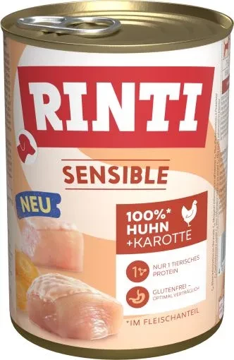 12x 400 gr Rinti Dose Sensible Huhn & Karotte 12x 400 gr Rinti Dose Sensible Huhn & Karotte