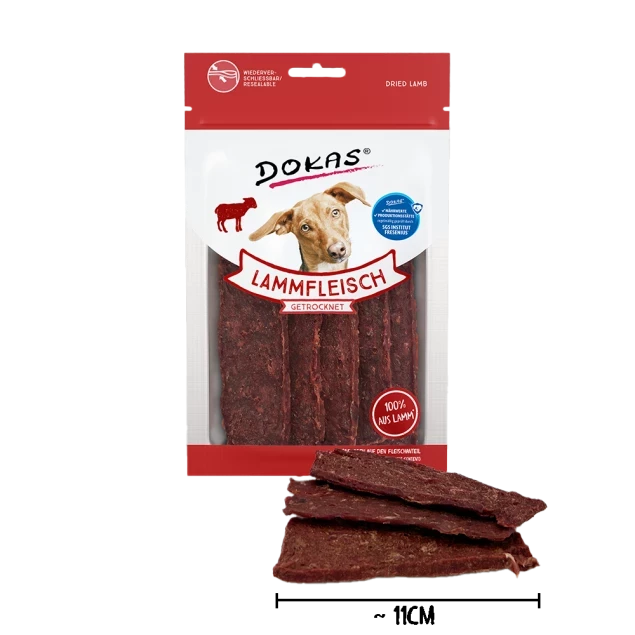 12x 70g Dokas Lammfleisch getrocknet - 2,24€/Packung