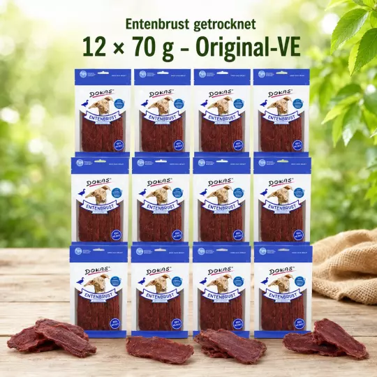 12x 70g Dokas Entenbrust getrocknet - 1,88€/Packung