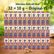 32x 10g Dokas Hühnchen-Rolle mit Rind - 0,65€/Packung