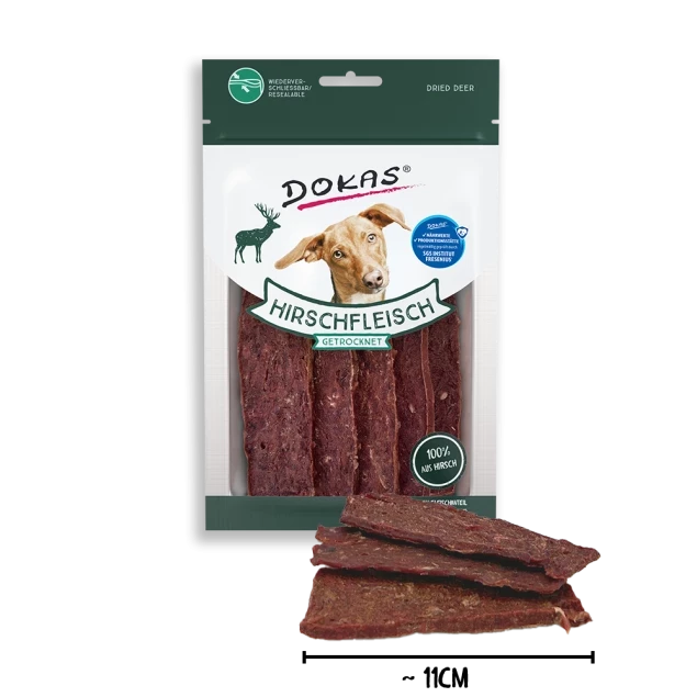12x 70g Dokas  Hirschfleisch getrocknet - 2,16€/Packung