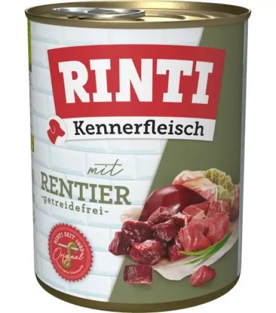 12x 800 gr Rinti Dose Kennerfleisch Rentier