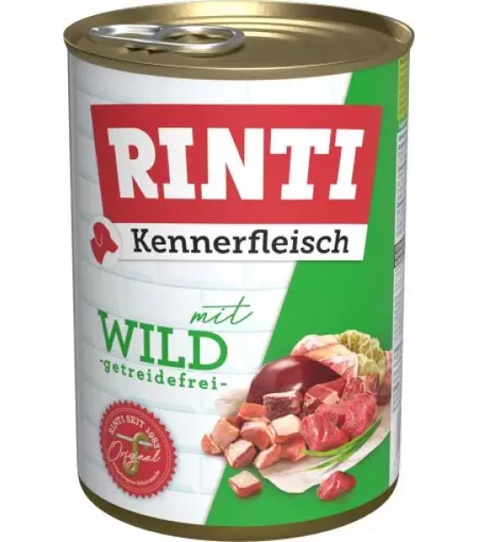 24x 400 gr Rinti Dose Kennerfleisch Wild