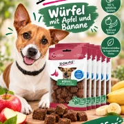 5x 105 gr Dokas Würfel mit Apfel und Banane