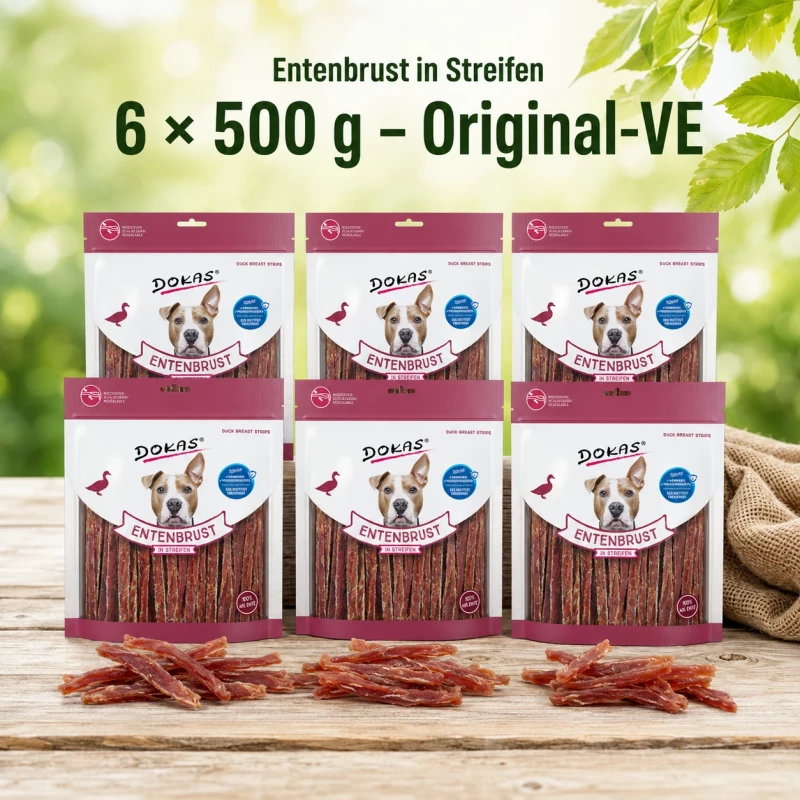 6x 500g Dokas Entenbrust in Streifen - 9,37€/Packung