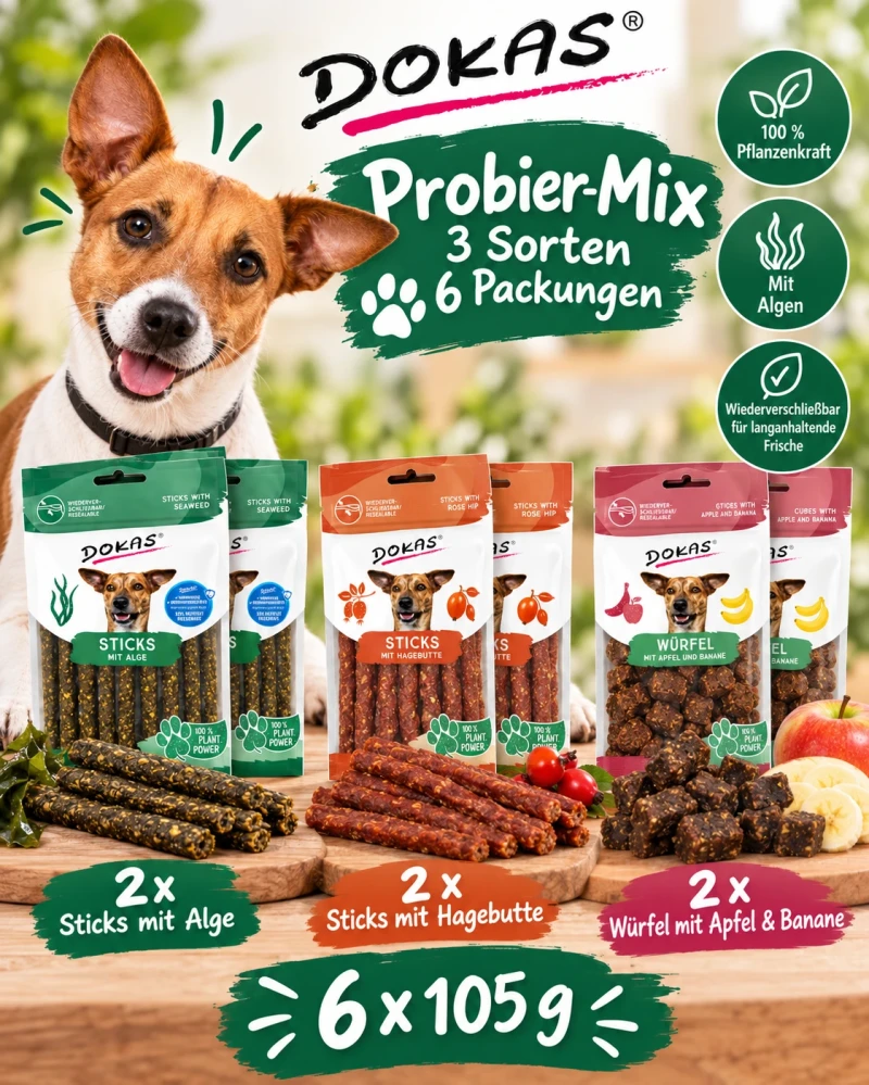 6x 105 gr Dokas Mix Paket 3 Sorten