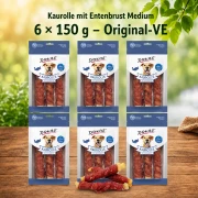 6x 150g Dokas Kaurolle mit Entenbrust Medium - 3,50€/Packung