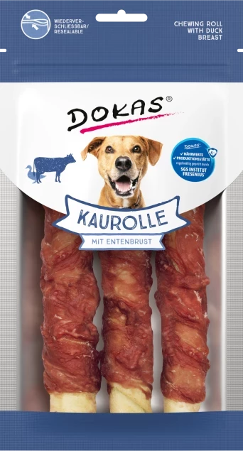 6x 150g Dokas Kaurolle mit Entenbrust Medium - 3,50€/Packung