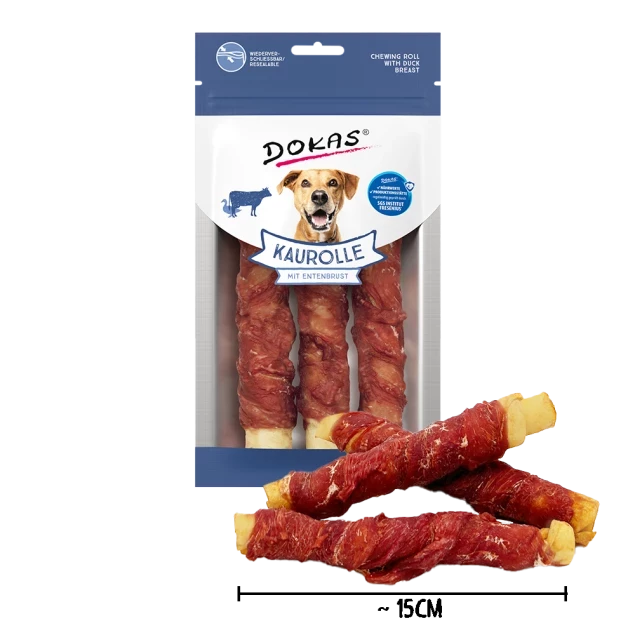6x 150g Dokas Kaurolle mit Entenbrust Medium - 3,50€/Packung