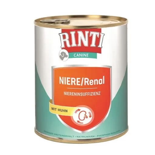 6x 800 gr Rinti Dose Canine Niere/Renal mit Huhn