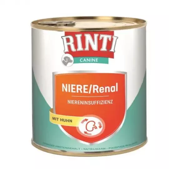 6x 800 gr Rinti Dose Canine Niere/Renal mit Huhn