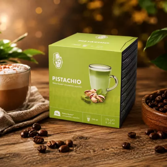 Pistazie - Alltagskaffee 16 Kapseln für Dolce Gusto