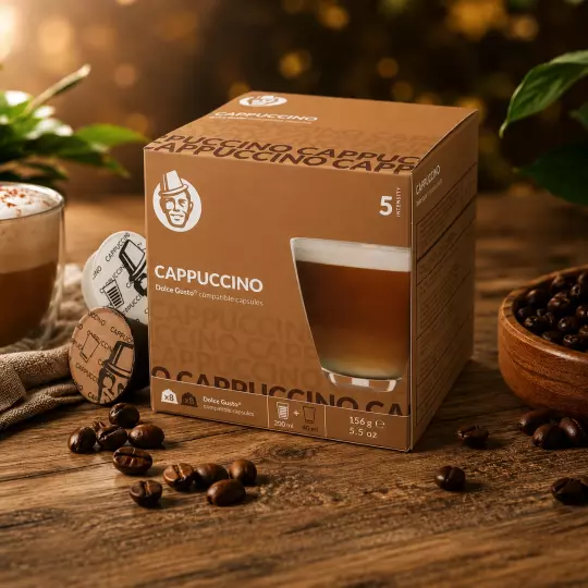 Cappuccino - Alltagskaffee 16 Kapseln für Dolce Gusto