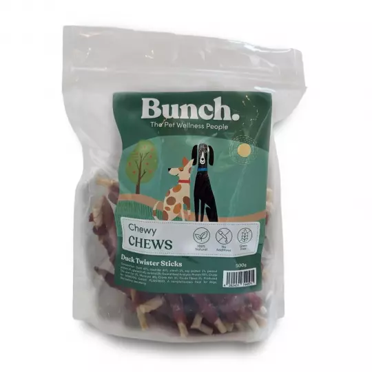 Duck Twister Sticks Kaustange mit Rinderhaut und Entenbrust 500gr