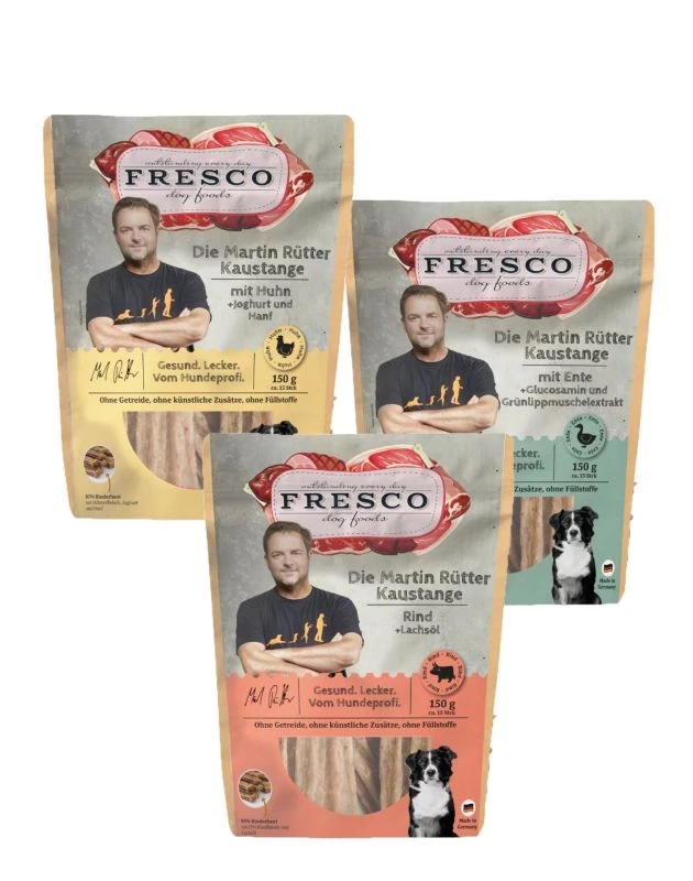 Fresco Martin Rütter Kaustange Kennenlernpaket Superfoods 3x 150g