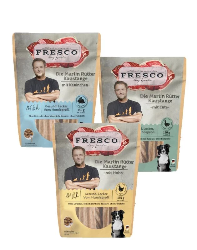 Fresco Martin Rütter Kaustange Kennenlernpaket Pur 3x 150g