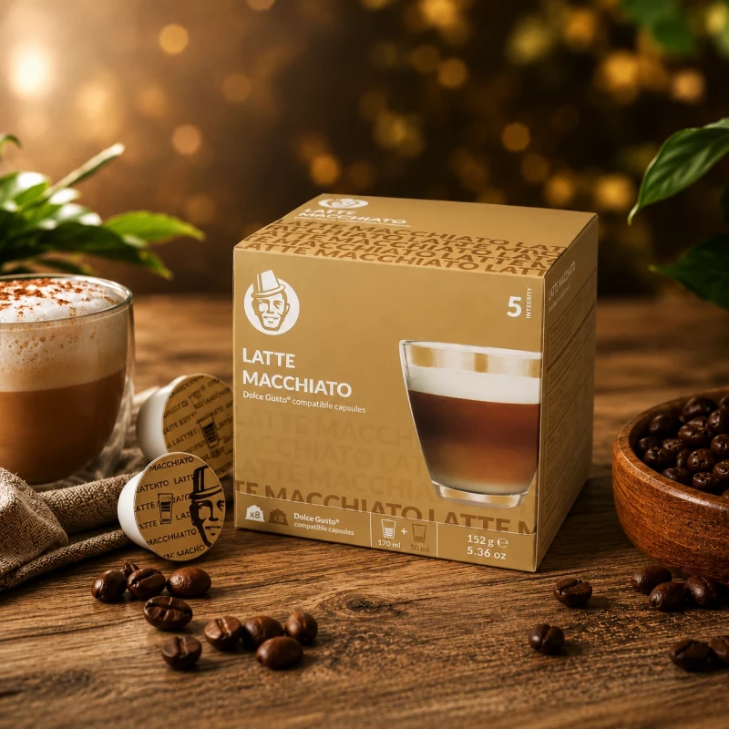 Latte Macchiato - Alltagskaffee 16 Kapseln für Dolce Gusto