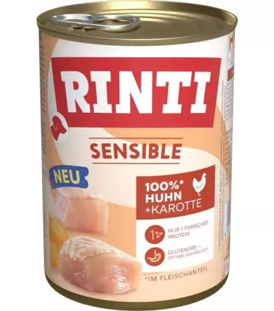 12x 400 gr Rinti Dose Sensible Huhn & Karotte