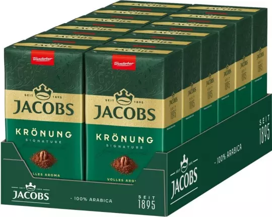 12x 500g Jacobs Krönung Gemahlen - Volles Aroma - Nur 7,99€/500g