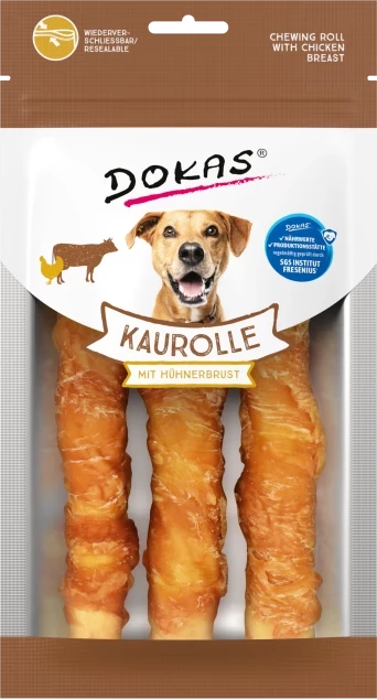 6x 150g Dokas Kaurolle mit Hühnerbrust Medium - 3,50€/Packung 6x 150g Dokas Kaurolle mit Hühnerbrust Medium - 3,50€/Packung