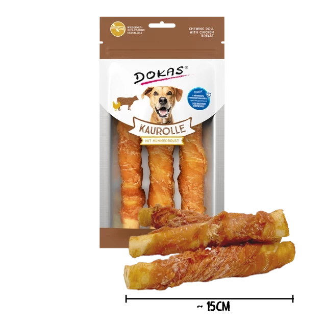 6x 150g Dokas Kaurolle mit Hühnerbrust Medium - 3,50€/Packung 6x 150g Dokas Kaurolle mit Hühnerbrust Medium - 3,50€/Packung