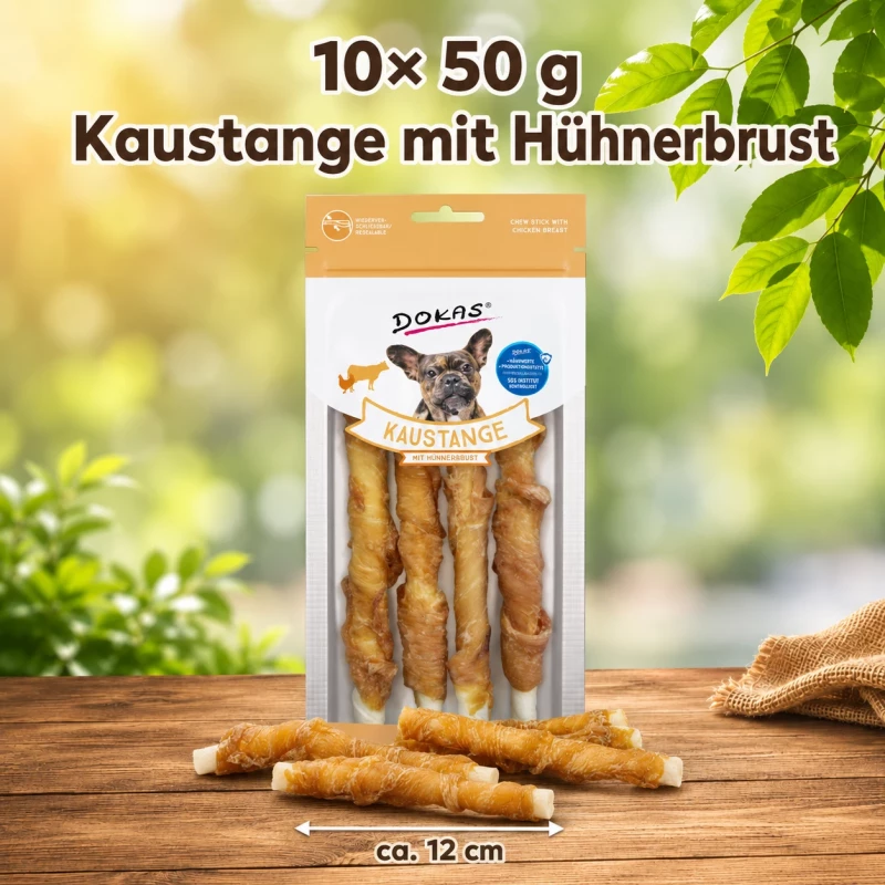 5x 50g Kaustange mit Hühnerbrust 5x 50g Kaustange mit Hühnerbrust