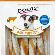 4x 200 gr Kau-Twister Rinderhaut, Pansen & Hühnerbrustfilet