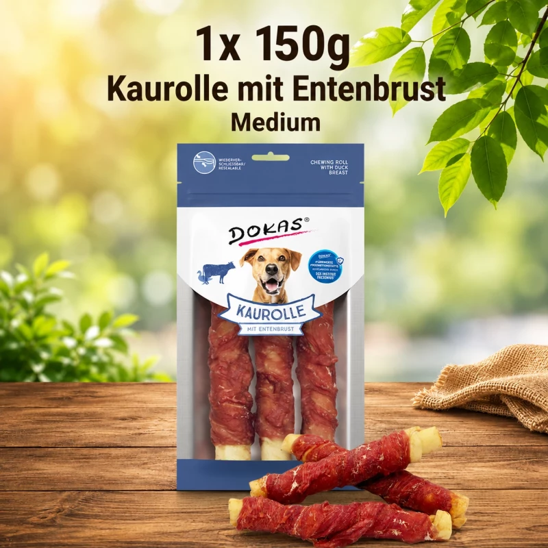 1x 150g Dokas Kaurolle mit Entenbrust Medium