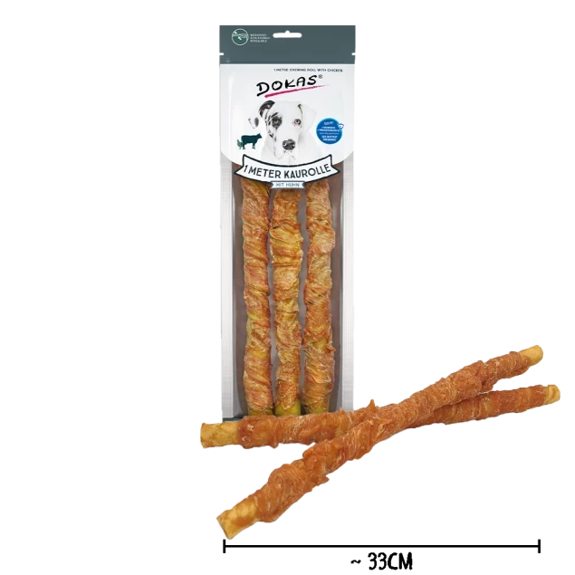 4x 315 gr 1 Meter Kaurolle mit Huhn 4x 315 gr 1 Meter Kaurolle mit Huhn