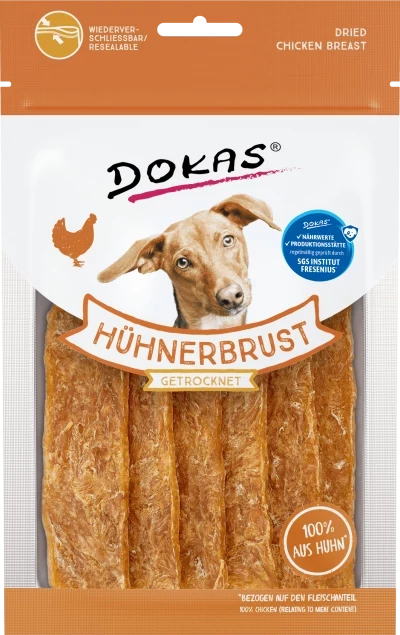 12x 70g Dokas Hühnerbrust getrocknet - 1,88€/Packung 12x 70g Dokas Hühnerbrust getrocknet - 1,88€/Packung