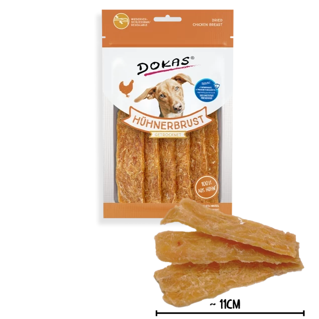 12x 70g Dokas Hühnerbrust getrocknet - 1,88€/Packung 12x 70g Dokas Hühnerbrust getrocknet - 1,88€/Packung