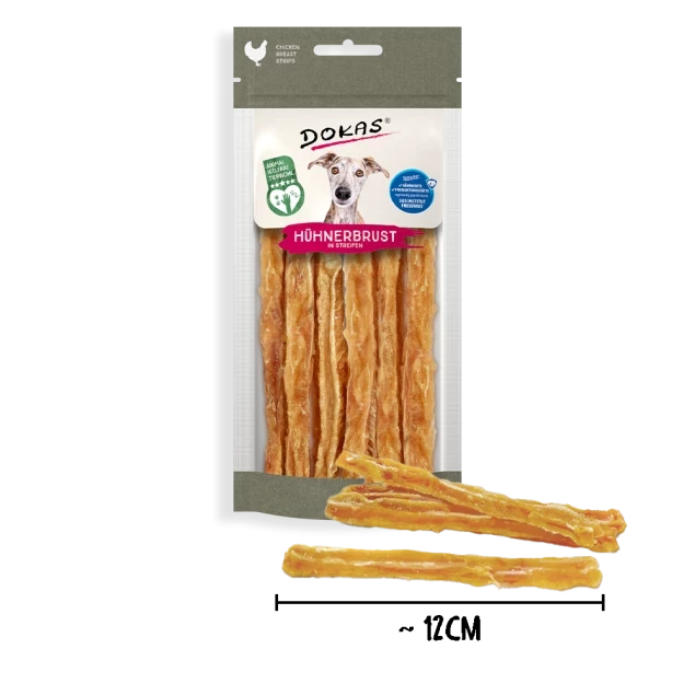 Dokas Hühnerbrust in Streifen 11 Packungen x 50 g Dokas Hühnerbrust in Streifen 11 Packungen x 50 g