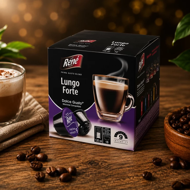 Café René Lungo Forte 16 Kapseln für Dolce Gusto