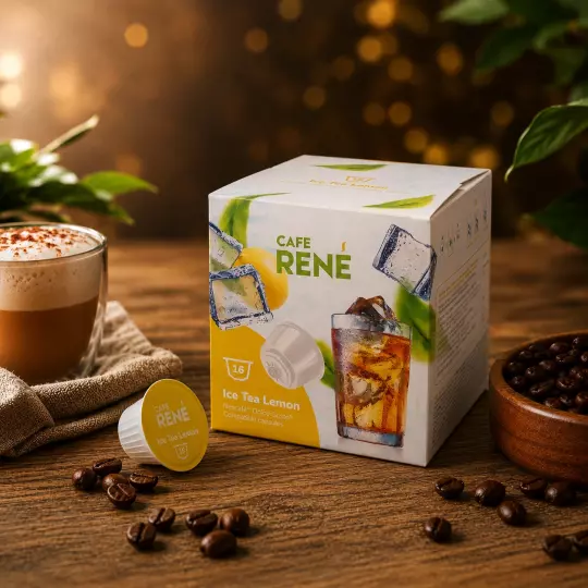 Café René Zitronen-Eistee 16 Kapseln für Dolce Gusto