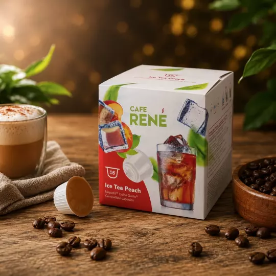 Café René Pfirsich-Eistee 16 Kapseln für Dolce Gusto