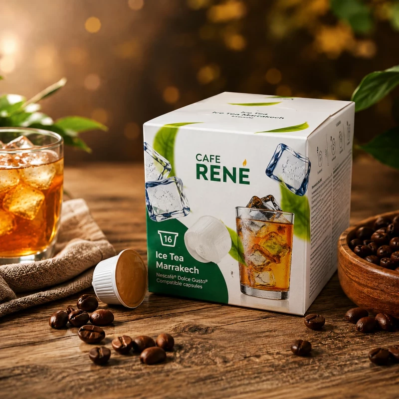 Café René Eistee Marrakesch 16 Kapseln für Dolce Gusto Café René Eistee Marrakesch 16 Kapseln für Dolce Gusto