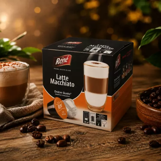 Café René Latte Macchiato 16 Kapseln für Dolce Gusto