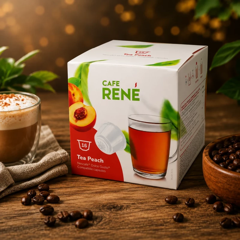 Café René Pfirsch Tee 16 kapseln für Dolce Gusto Café René Pfirsch Tee 16 kapseln für Dolce Gusto