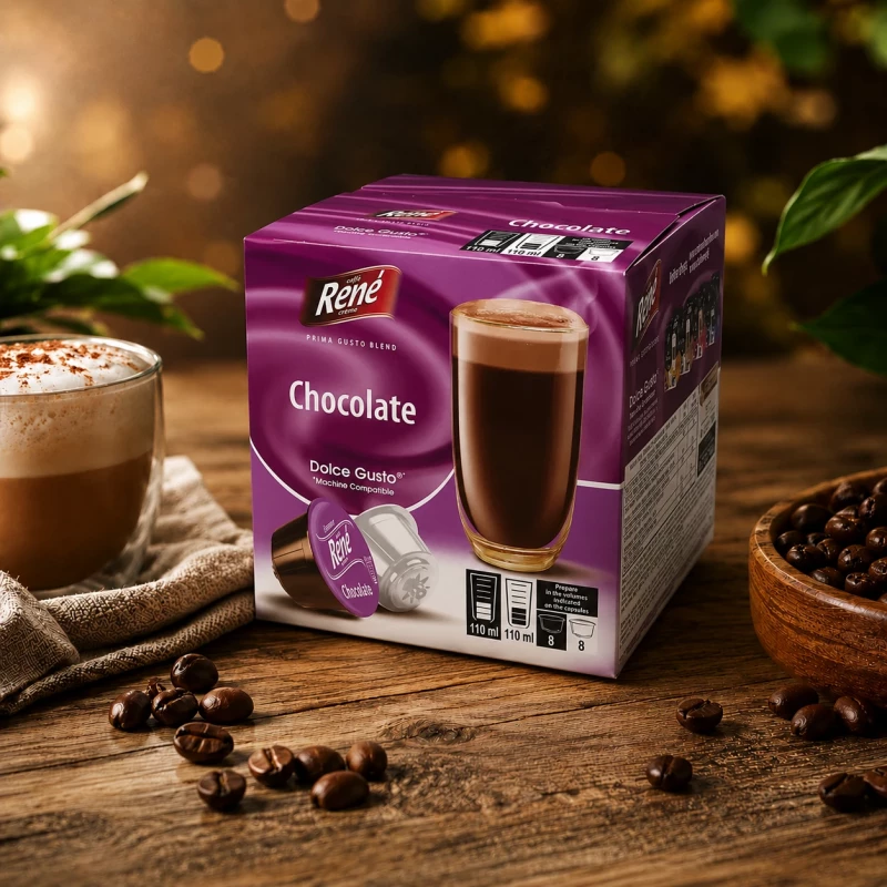 Café René Schokolade 16 Kapseln für Dolce Gusto Café René Schokolade 16 Kapseln für Dolce Gusto