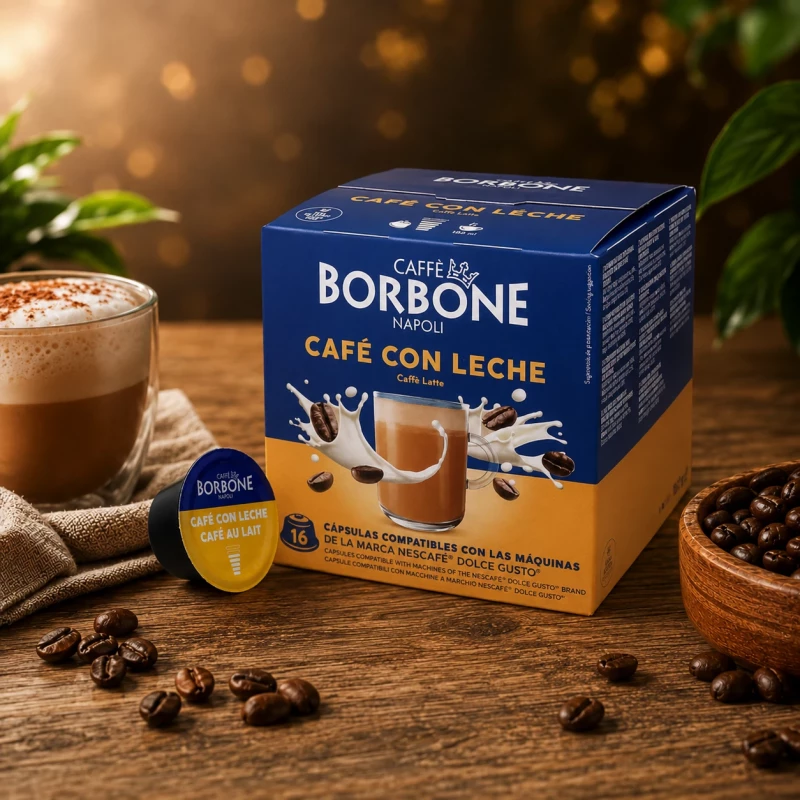 Caffè Borbone Café con Leche 16 Kapseln für Dolce Gusto Caffè Borbone Café con Leche 16 Kapseln für Dolce Gusto