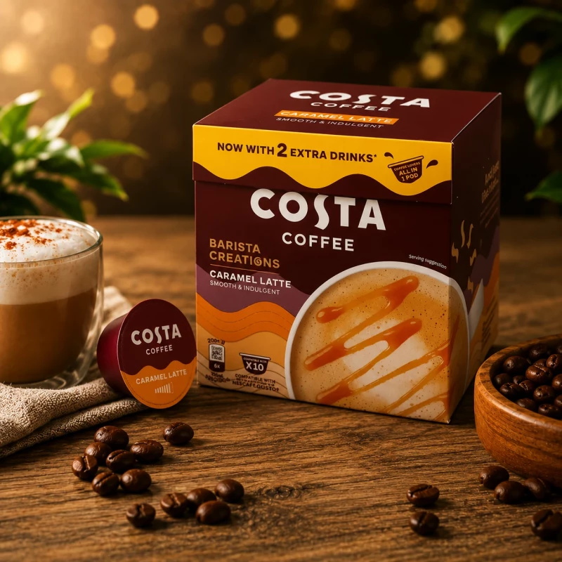 Costa Karamell Latte 10 Kapseln für Dolce Gusto Vegetarier Costa Karamell Latte 10 Kapseln für Dolce Gusto Vegetarier
