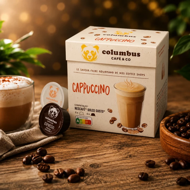 Columbus Cappuccino 12 Kapseln für Dolce Gusto