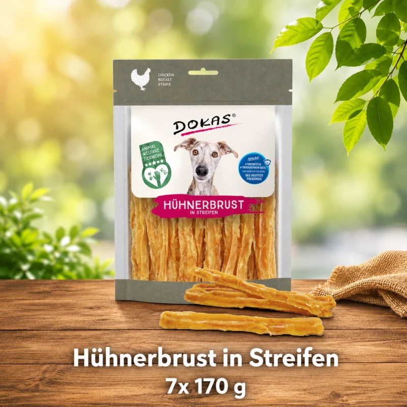 Dokas Hühnerbrust in Streifen 7 Packungen x 170 g Dokas Hühnerbrust in Streifen 7 Packungen x 170 g