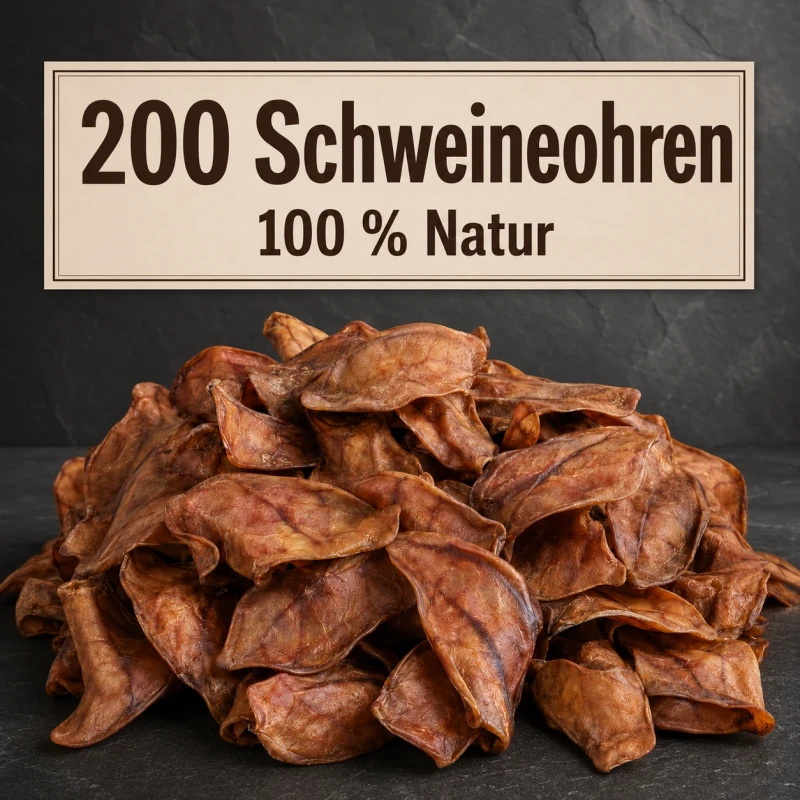 Schweineohren 200 Stück 100% Natur Kausnacks Schweineohren 200 Stück 100% Natur Kausnacks
